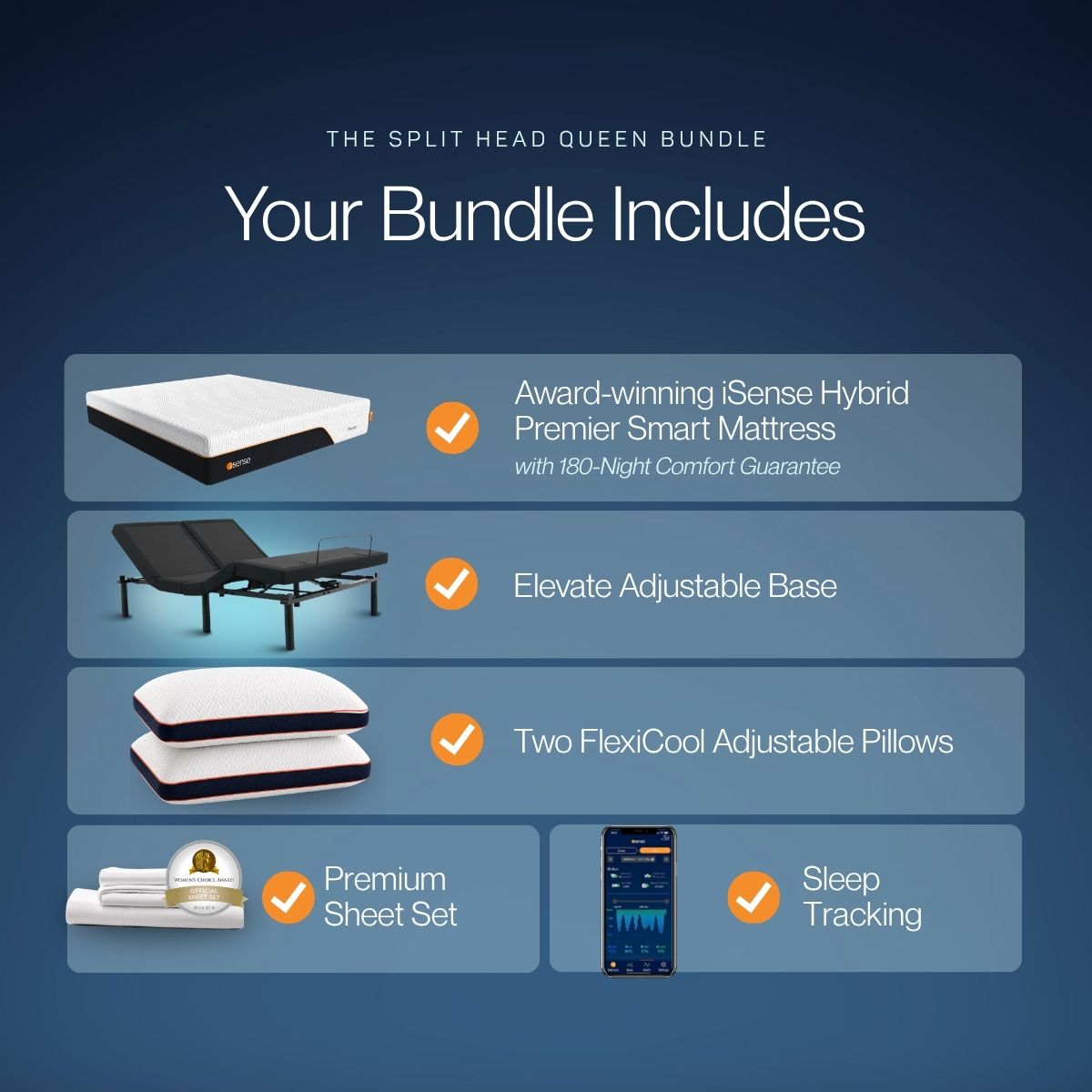The Split Head Queen Hybrid Premier Bundle